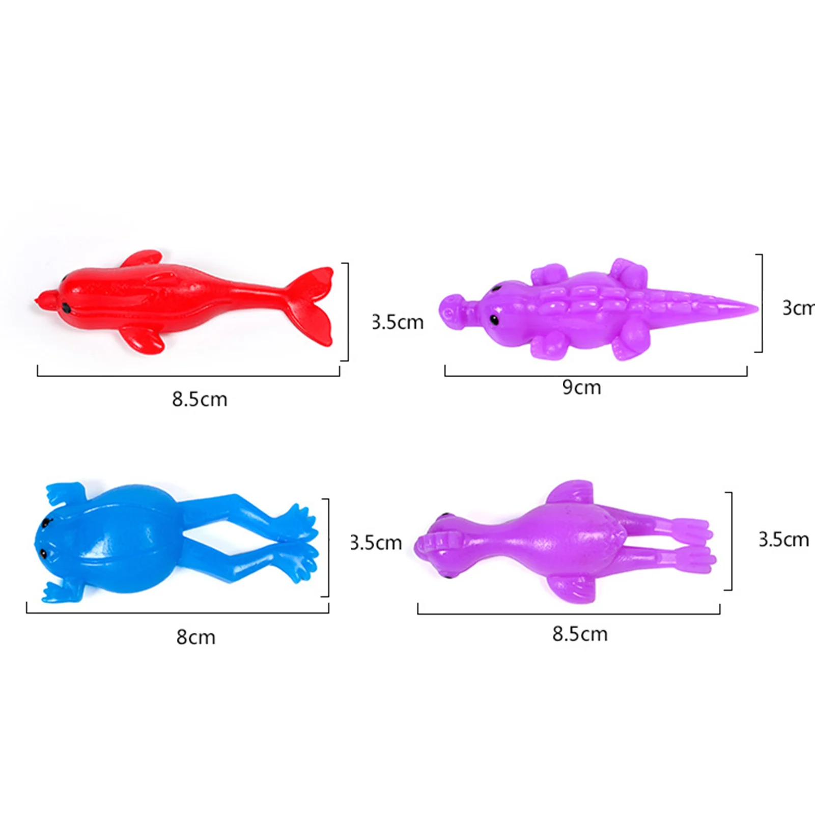 

5Pcs Novelty Hand Catapulted Walls Joke Finger Toys Stretchy Flying Laugh Sticky Cartoon Marine Animals Serie Toys Non-toxic