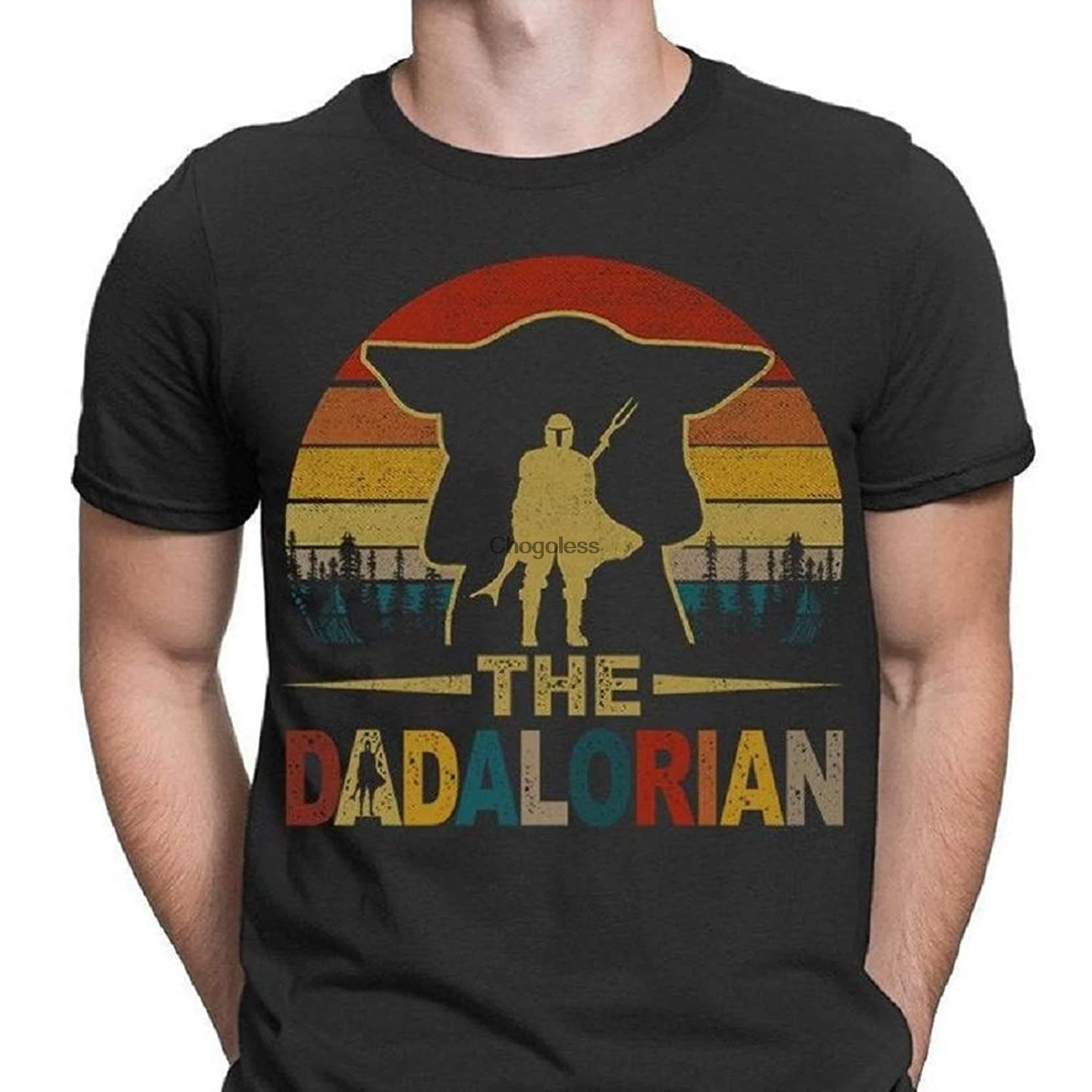 Винтажная Футболка дададалориан юмор лучший папа супер идея для подарка на День