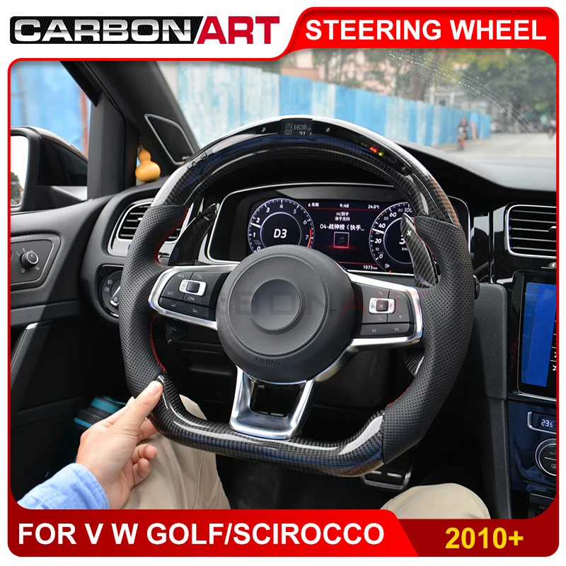 Светодиодный дисплей гоночного руля для golf 6 golf 7 Scirocco, запчасти для стайлинга автомобилей, для CC passat 2010 2013 golf 6, умное Рулевое управление