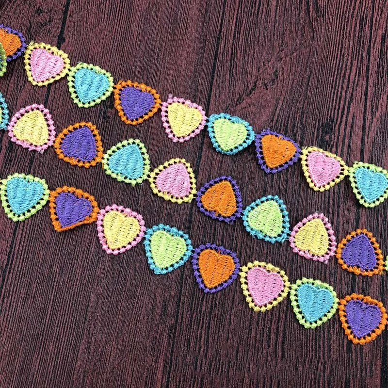 15 ярдов кружевные планки лента для рукоделия в форме сердца кружевная шитье