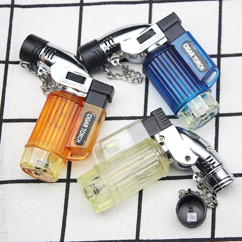 Мини бутановый струйный факел для сигарет защита от ветра зажигалка пластиковый