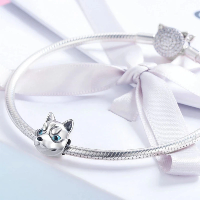 Бусина-Шарм в виде головы собаки 100% дюйма CMC836 | Украшения и аксессуары