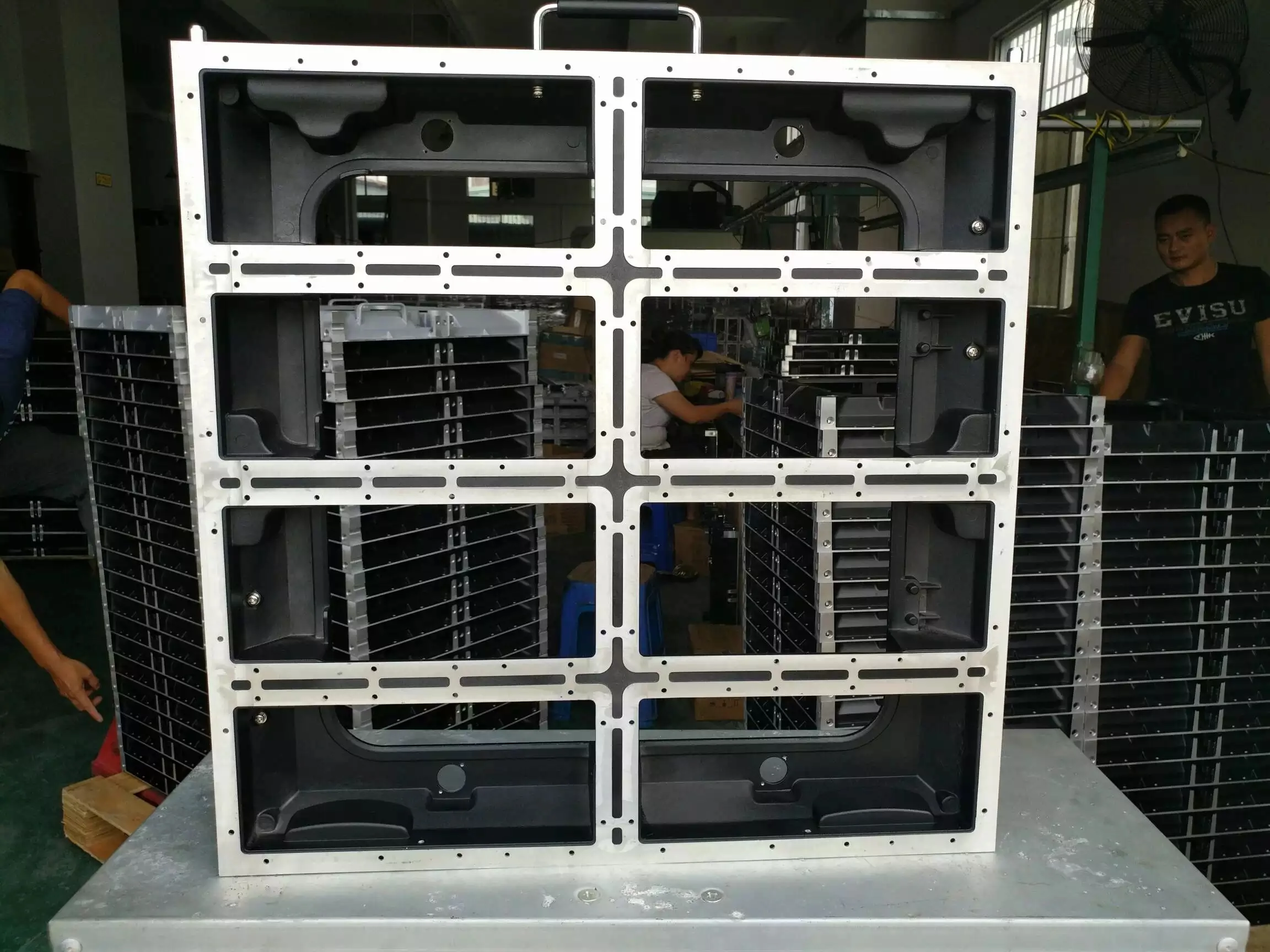 P5/P10 640x640 мм литье под давлением алюминиевый шкаф Крытая уличная прокатная светодиодная экран дисплея p5 пустой шкаф панель