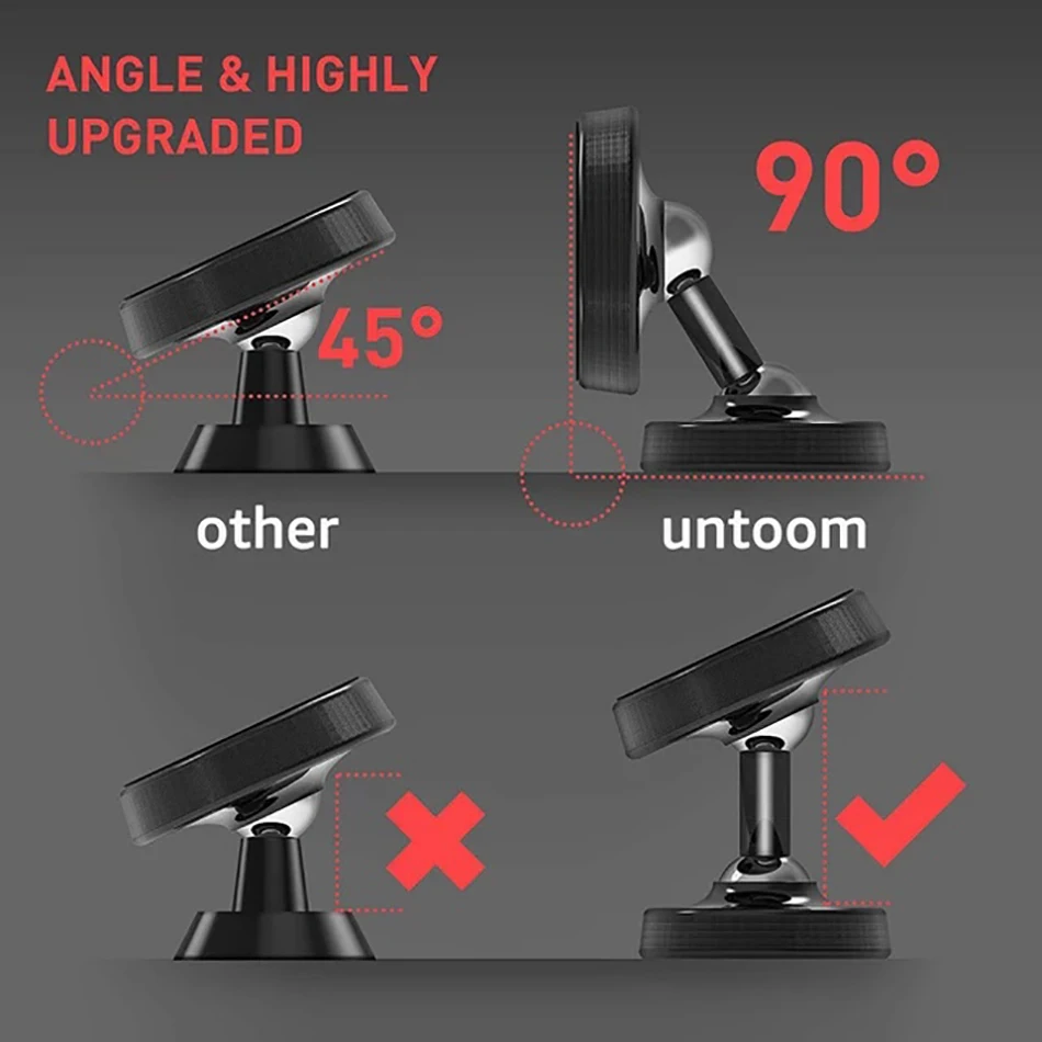 car phone holder strong magnetic suction mount mobile smartphone stands bed desk magnet support rotatable car cellphone bracket free global shipping
