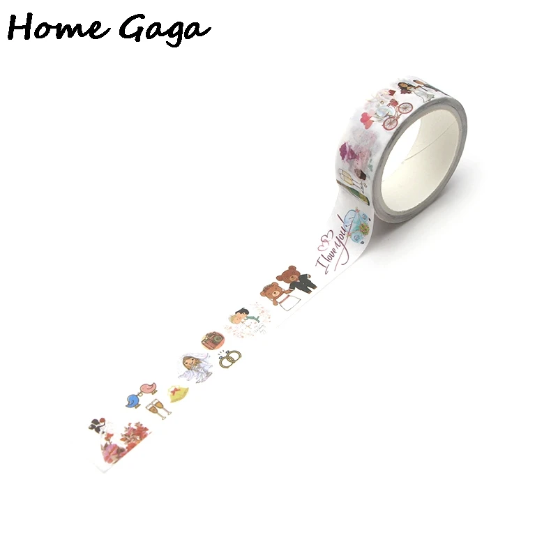 Клейкая лента Homegaga D1959 для скрапбукинга Свадебная тема | Дом и сад
