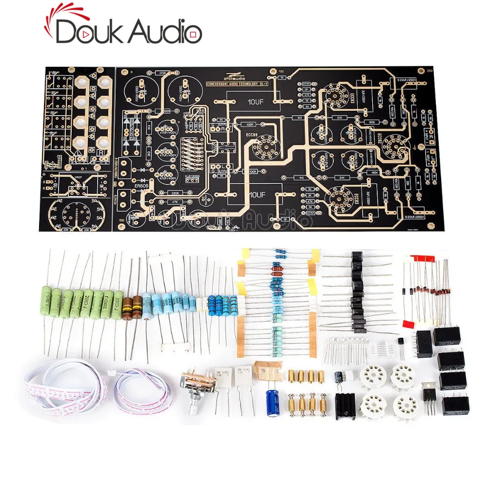 Douk Audio America CAT SL 1 ламповый предусилитель 12AU7/12AX7 Hi Fi Стерео предусилитель|Усилители
