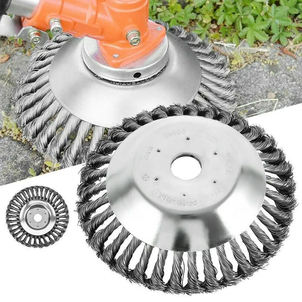 

Steel Grass Brush Removal Head Lawnmower Steel Wire Wheel Grass Trimmer Head Home Garden Courtyard Weeding Accessories