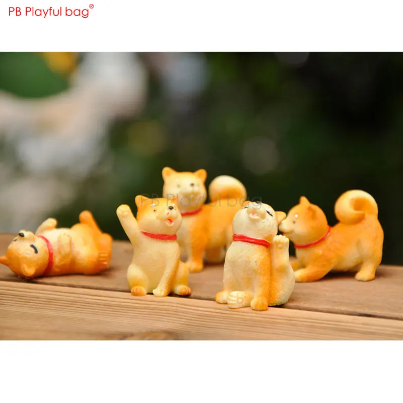 Игрушечная фигурка собаки Akita 5 шт./компл. игрушечная симпатичные смола маленькая
