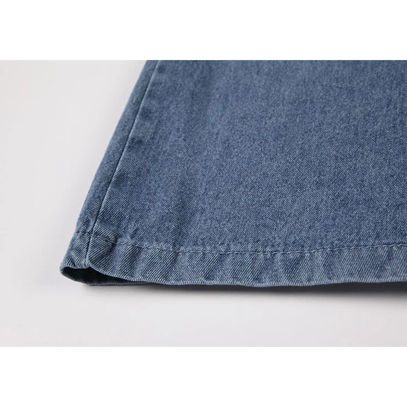 

Chinese Style Short Sleeve Denim Dress 2021 Summer New French Style Fashion Elegant Puff Sleeve Hollow Blue Denim Short Dresses