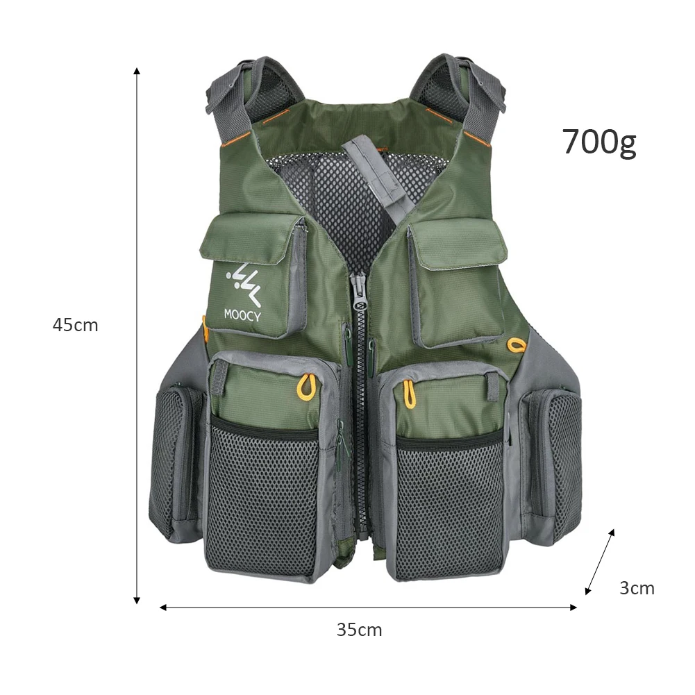 

Outdoor Sport Fishing Life Vest Adult Multi-pocket Hunting Swimming Jacket Breathable Quick dry Camping Clothes Sports accessory