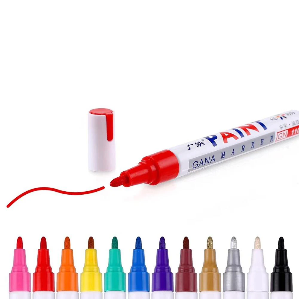 

12 цветов в наборе, водонепроницаемая автомобильная шина, шина, протектор, резина, металл, фоторучка, граффити, фотобумага, канцелярские прин...