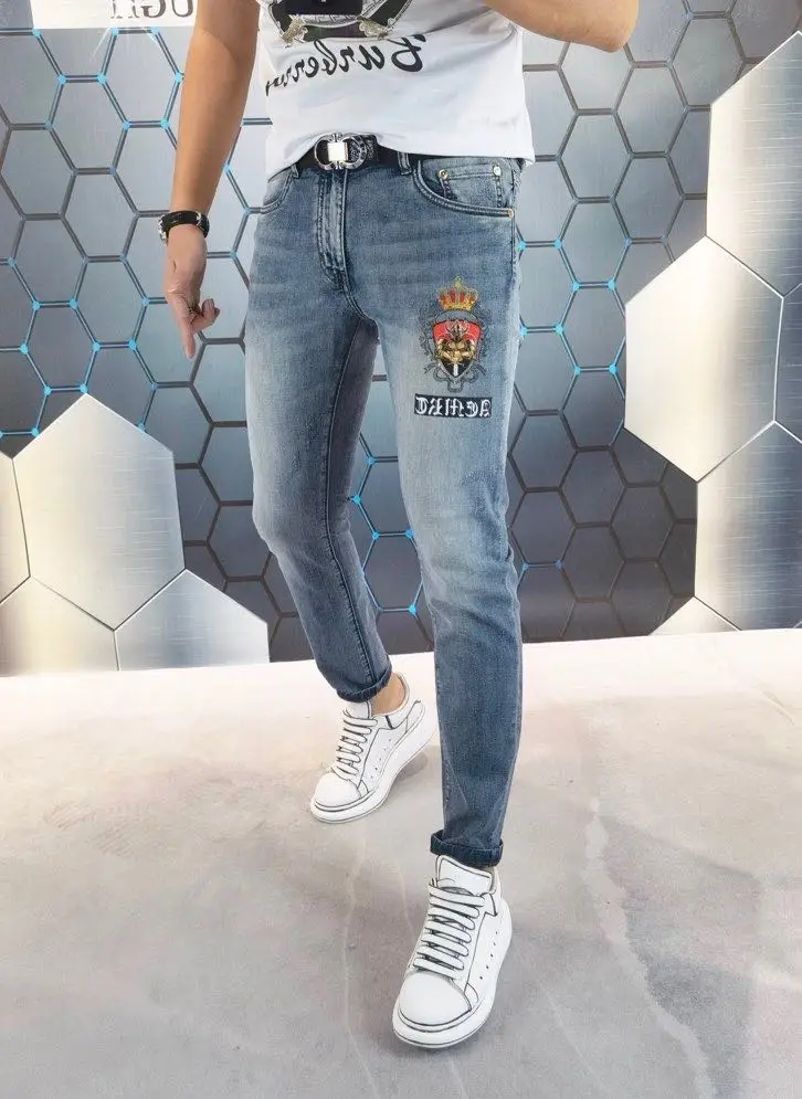 

2021 LK2160Fashion Jeans Runway Luxury famous Brand European Design party style Men's Clothing