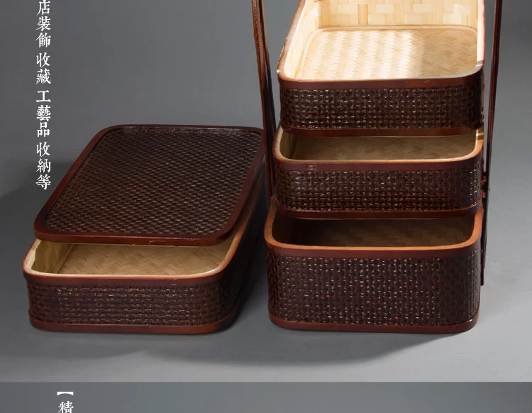 

Bamboo basket bamboo wedding bamboo basket shopping basket Hotel delivery basket hand-woven fruit picnic storage household baske