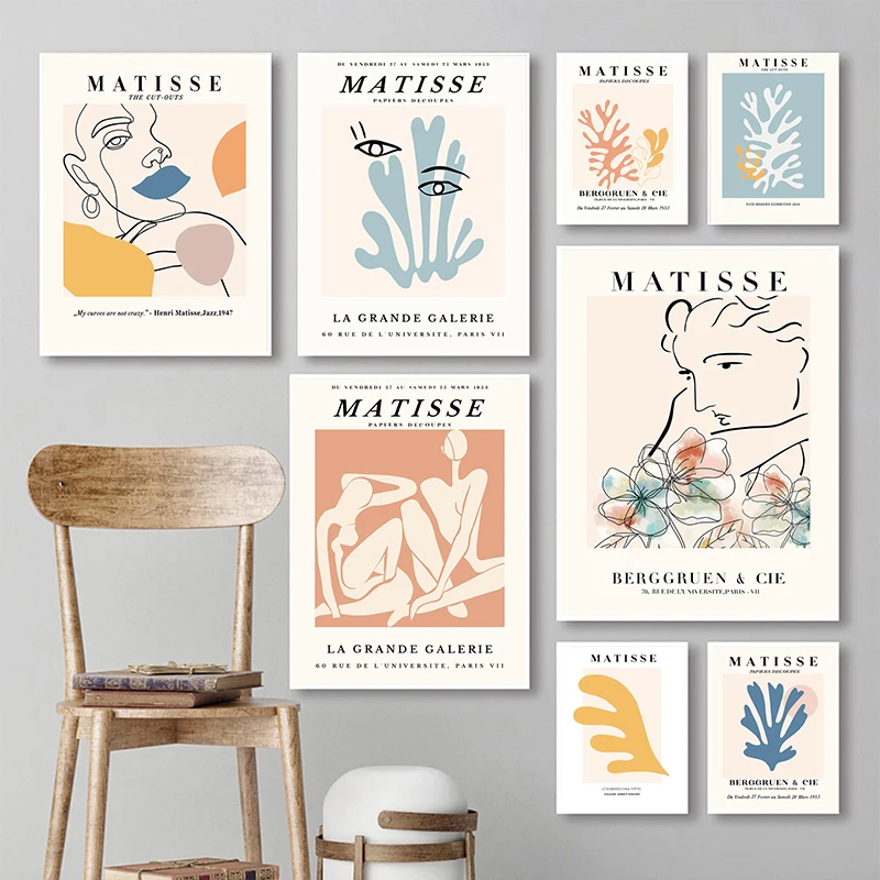 

Abstract Matisse Canvas Painting Modern Nordic Plant Posters And Prints Wall Art Picture For Living Room Home Decoration
