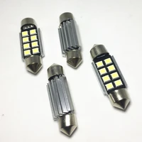 4pcs car festoon 31mm 36mm 39mm 41mm 8 smd led error free 5630 5730 canbus c5w led interior reading white ice blue dome lamps