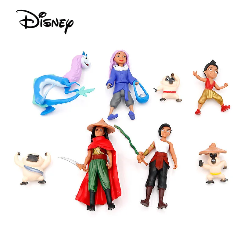 

Экшн-фигурка Disney 8 шт./компл. Raya и последний дракон, игрушка, принцесса Raya, ПВХ статуя, модель, кукла, несколько стилей для детей, подарки