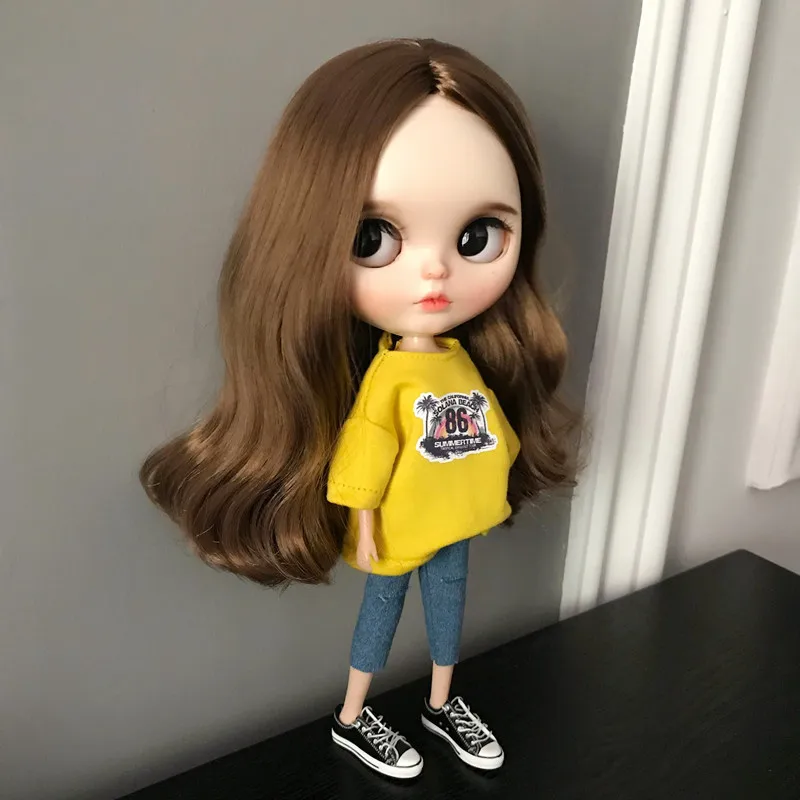 Blyth одежда подходит для соединения куклы печатных футболок 2 цвета можно выбрать