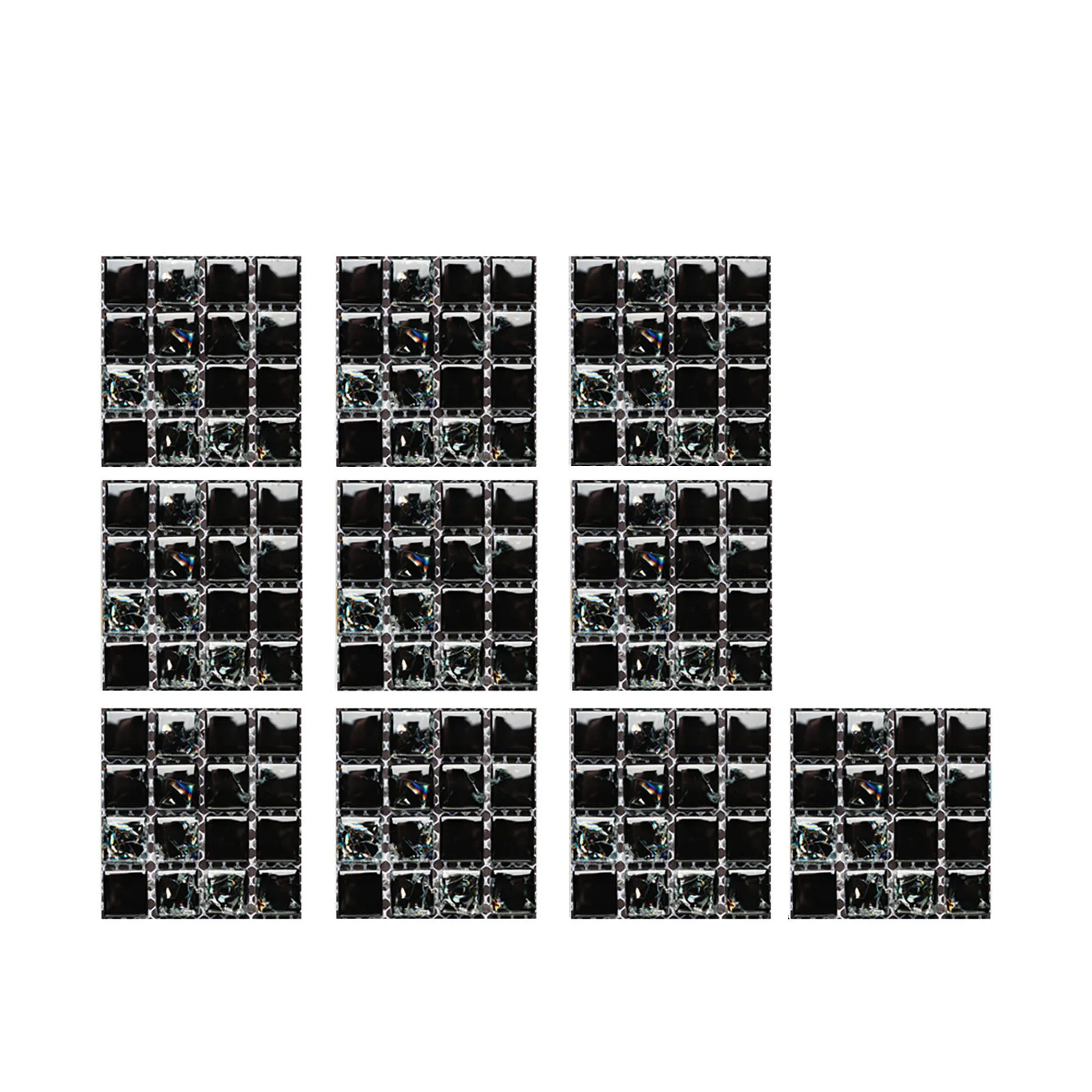 

10pc 3D Crystal Tile Stickers DIY Waterproof Self-Adhesive Wall Stickers for Kitchen and Bathroom Backsplash kitchen accessories