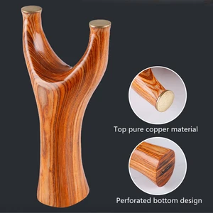 Рогатка из цельной древесины деревянная Рогатка, точная охотничья Рогатка с плоской резиновой лентой для стрельбы