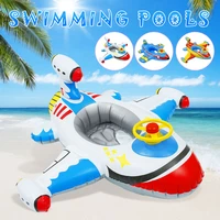 baby inflatable float water fun pool toys swimming ring float seat boat childrens pool accessories summer cartoon airplaneswim