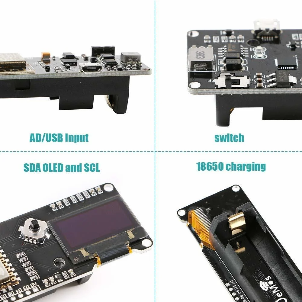 Esp8266 Nodemcu с 0 96 Oled расширенной платформой для разработки температуры и влажности