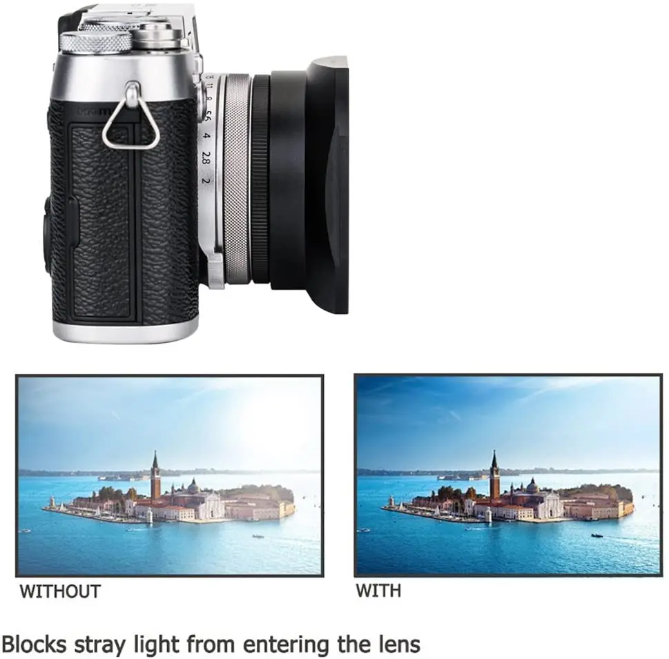 Кольцо-адаптер для Fujifilm X100V X100F X100S X100T X100 X70 металлическая квадратная крышка