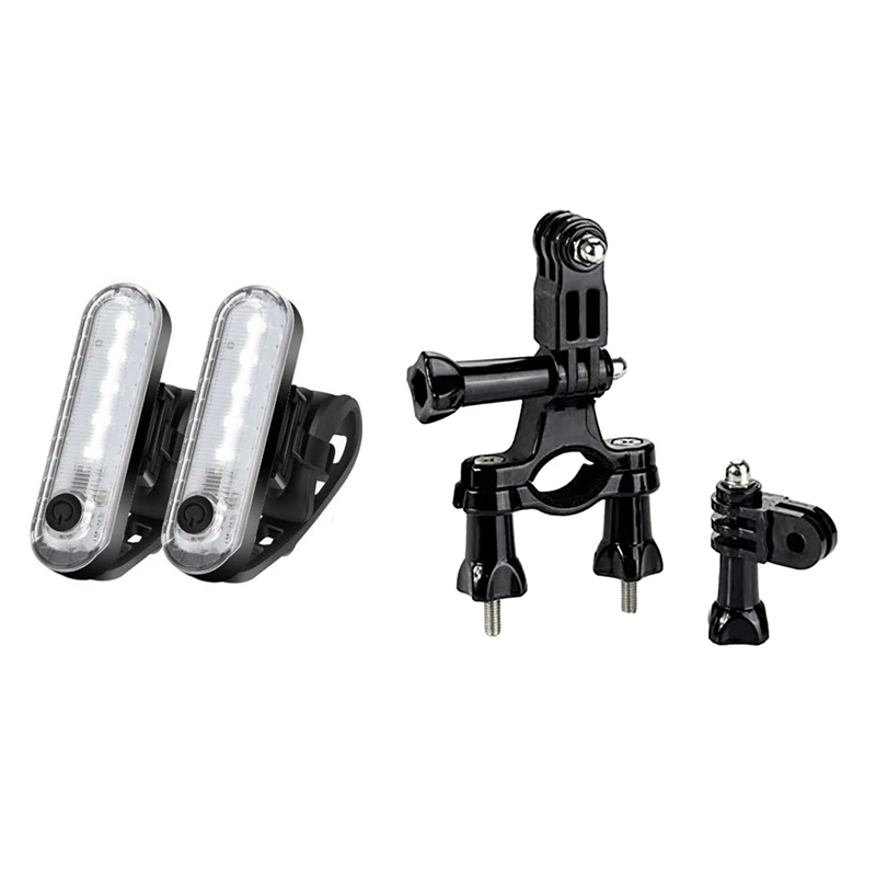 

Велосипедный задний фонарь 2 шт., суперъяркий, зарядка через USB, адаптер для крепления на руль велосипеда, для Gopro Hero