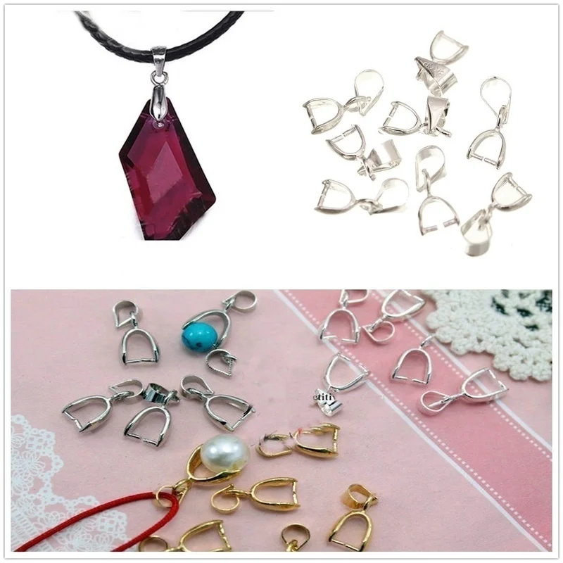 Серебряное золото 18KGP металлические застежки зажимные зажимы соединители для