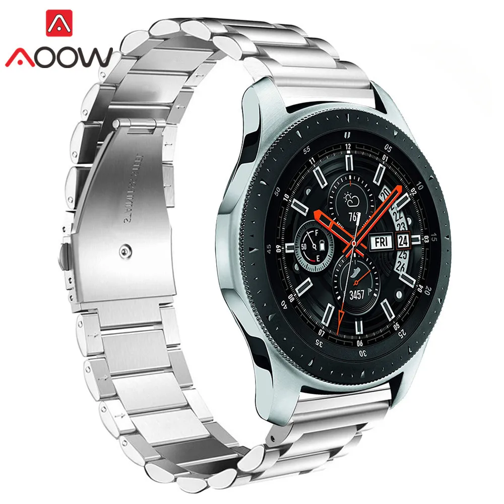 20 мм 22 мм ремешок из нержавеющей стали для samsung Galaxy Watch 42 мм 46 мм активный розовый металлический браслет ремешок для SM-R800 SM-R810