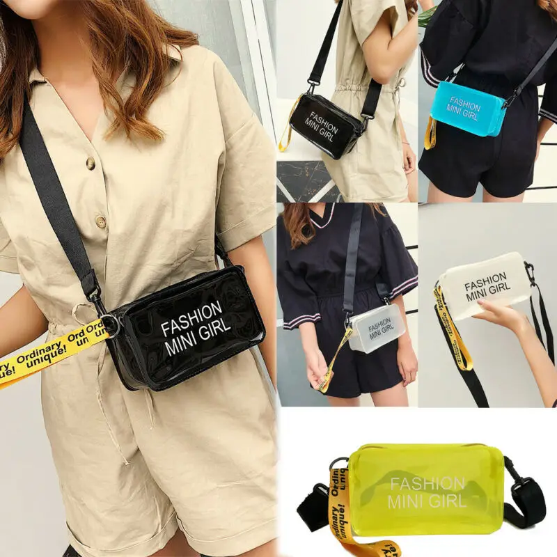 Женская сумка через плечо прозрачная маленькая повседневные сумки тоуты