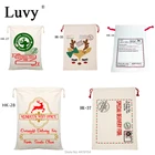 100 шт.лот, оптовая продажа, рождественские сумки в стиле Санта-Клауса, карамельные сумки, сумки на шнурке, вечерние подарочные украшения Санта-Клауса