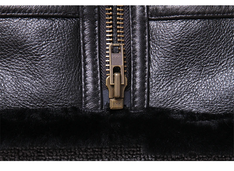 

Fast Shipping Free Men Shearling Genuine Leather Sheepskin Jacket Fashion Multi-labeling Casual Wool Liner Winter Coats