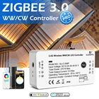 G светодиодный OPTO Zigbee 3,0 Pro WWCW Светодиодный Управление; Смарт-приложение голосовой Управление работать с Alexa Echo плюс SmartThings РЧ пульт дистанционного управления