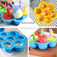 summer silicone mini ice pops mold ice cream ball lolly maker popsicle molds baby diy food fruit shake ice cream frozen mold