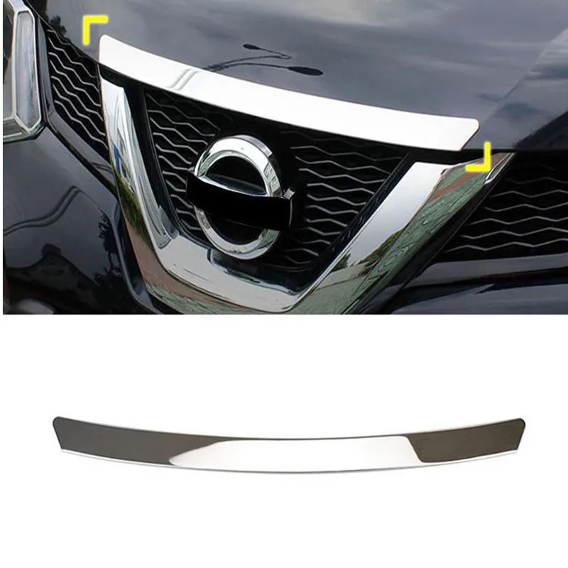 Подходит для 2014 2015 2016 Nissan Rogue x Trail Хромированная передняя капота из нержавеющей