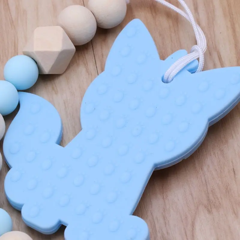 

1PC Silicone Teether Beads Pacifier Chain Clip Baby Teething Ring Babies Pacifier Clips With Holder Dropship