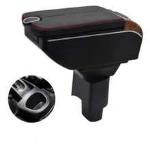 Car Geely LC GX2 armrest storage box auto interior Leather car-styling central container Store content box accessories parts