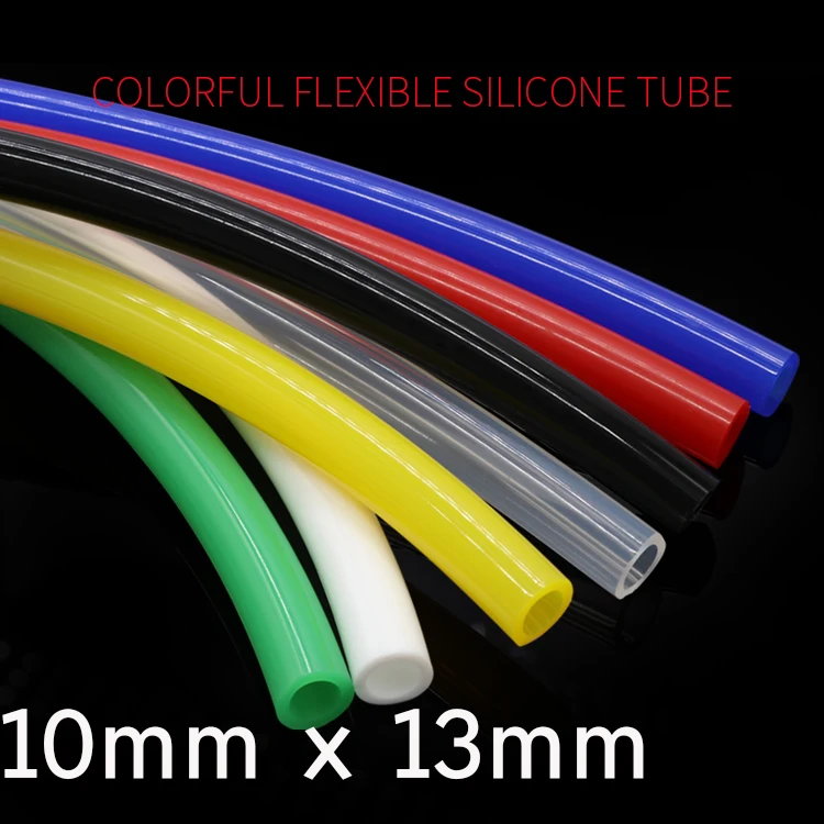 

Colorful Flexible Silicone Tube ID 10mm x 13mm OD Food Grade Non-toxic Drink Water Rubber Hose Milk Beer Soft Pipe Connector