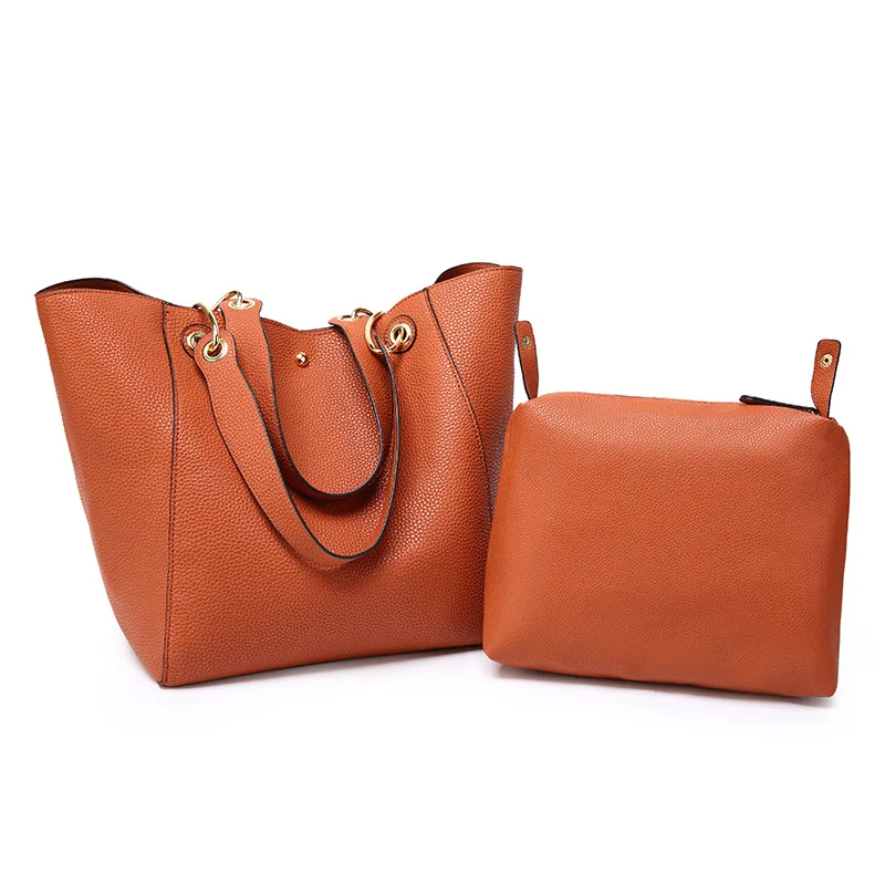 

Female Bag 2021 New casual fashion lychee pattern pure color mother bag large capacity single shoulder handbag generation