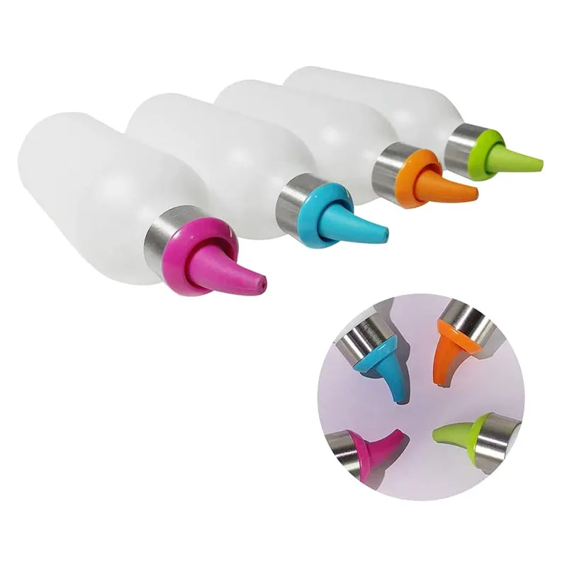 

4 Pack Condiment Squeeze Bottles, Jam Squeeze Bottle, Condiments Ketchup Camping Sauce, BBQ, Dressings, Syrup