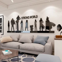 anime one piece creative wall stickers bedroom living room background wall mirror acrylic childrens room cartoon wallpaper