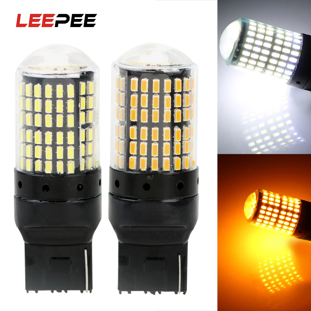 LEEPEE автомобильные парковочные огни 3014 144 smd СВЕТОДИОДНЫЙ Canbus лампа поворотники