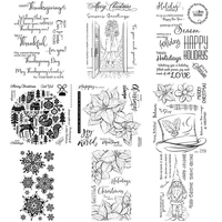 greetings of the season words transparent silicone clear stamp for scrapbooking diy craft decoration soft stamp