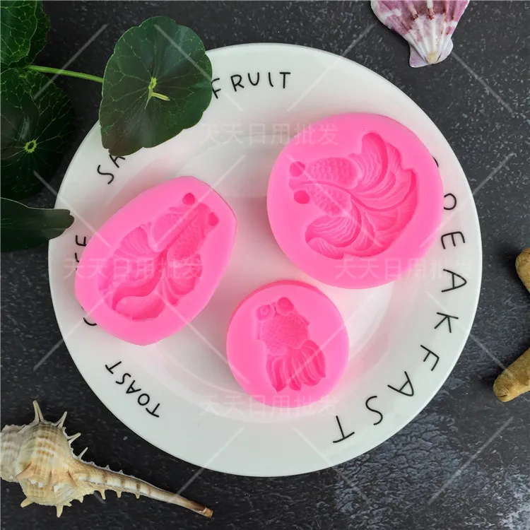 1 шт. DIY крестины рыбы силиконовая форма для фонданов шоколада кекса украшения