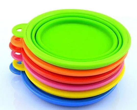 

1 PCS 3 Colors Available Small Size Portable Collapsible Style Silicone Pet Dog Feeding Bowl Water Feeder Supplies Travel Dish