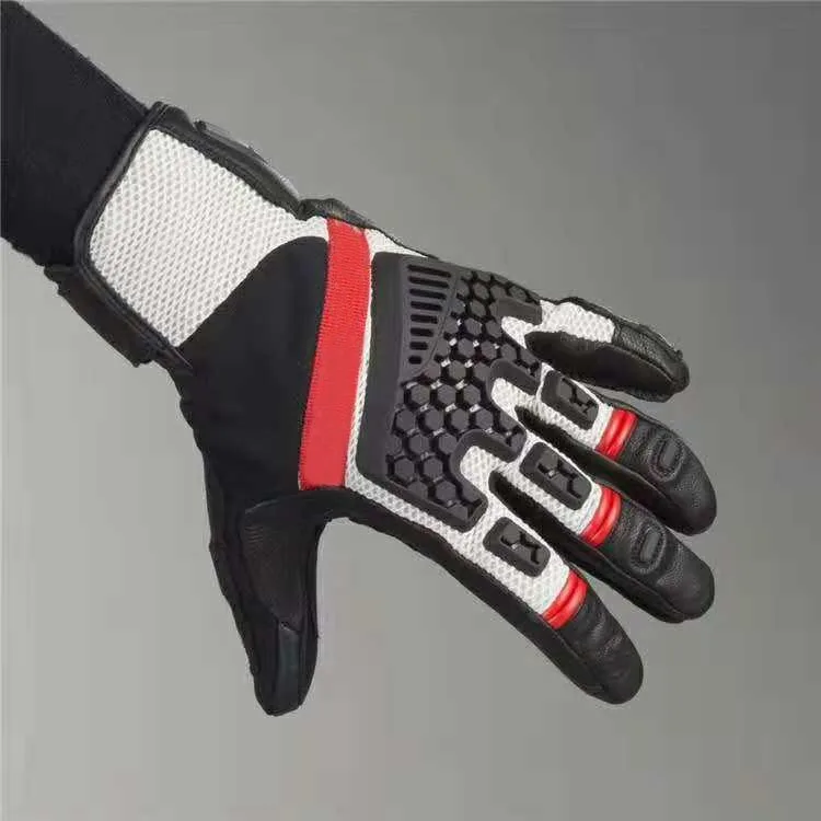 

New 2018 Sands trial motorcycle adventure touring ventilated gloves Genuine Leather Motorbike Gloves