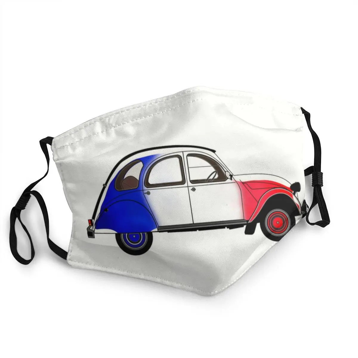 

Маска для лица унисекс с французским флагом, респиратор одноразовый с рисунком машины в минималистичном стиле, защита лица во Франции, горд...