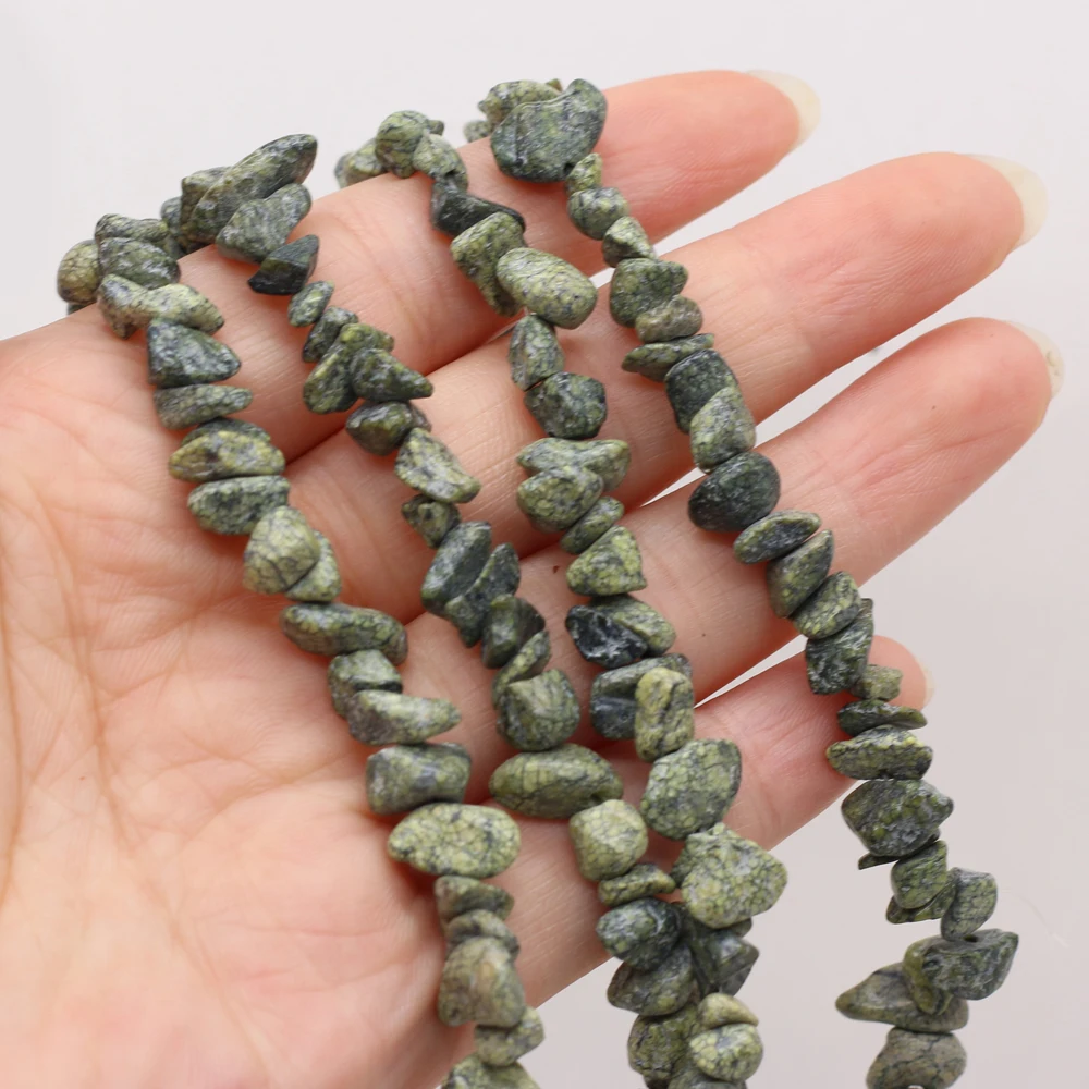 

5-8mm Natural African Turquoise Beaded Irregular Gravel Beads for Jewelry Making DIY Necklace Bracelet Accessries Length 40cm