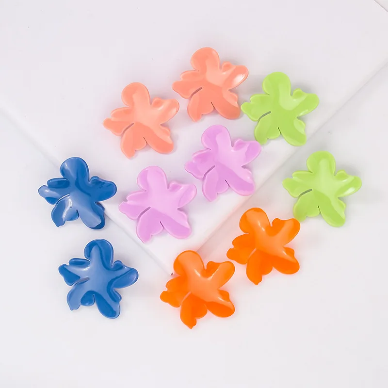 Серьги женские акриловые ярких цветов милые корейские украшения для девочек