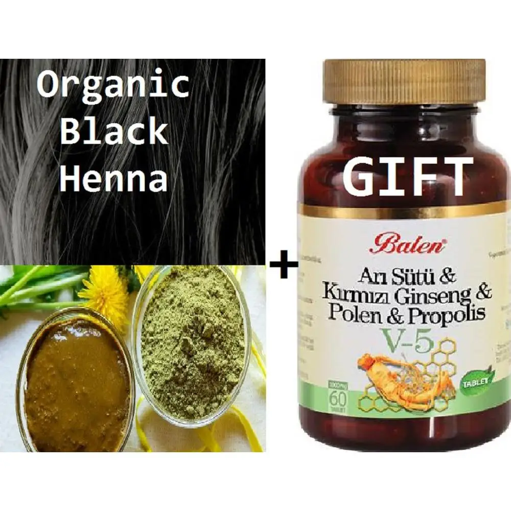 Натуральный Порошок для волос черная краска веганская пудра хна 60 г + подарок